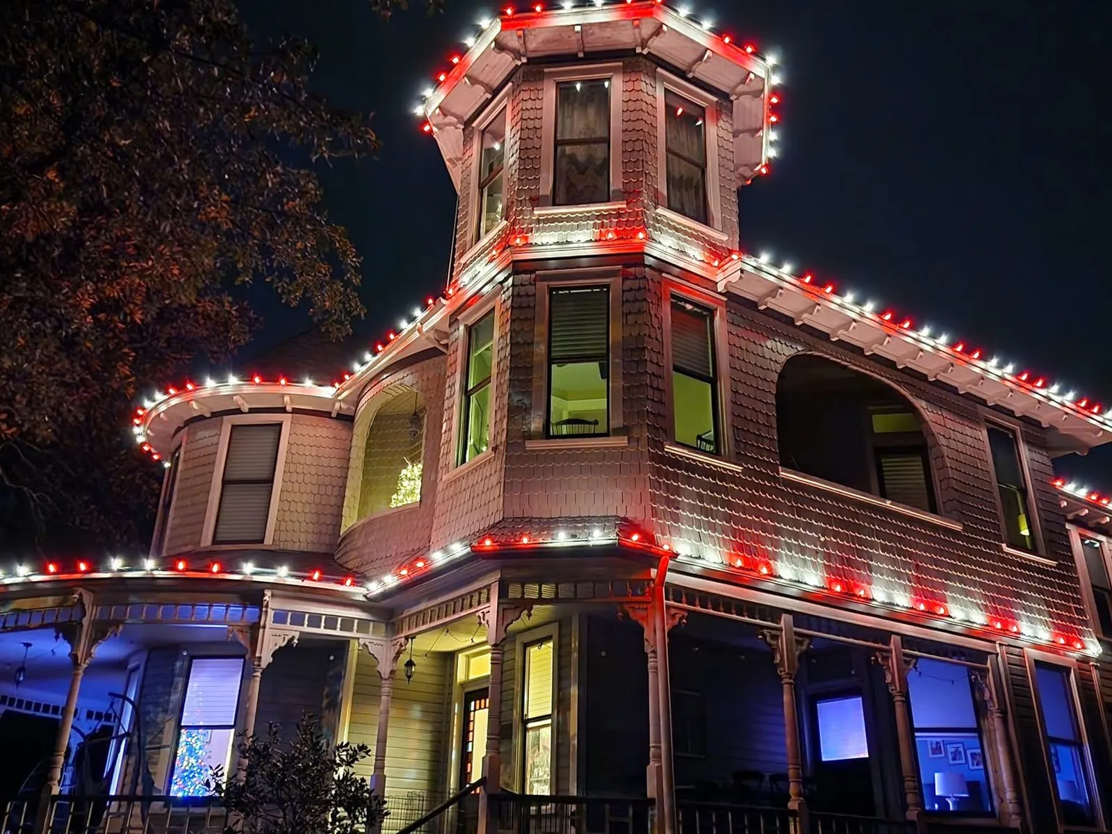 The Victorian house again, this time in red and white